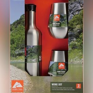 S.S. TUMBLER Wine Bottle and Glasses Set, Double wall vacuum insulated